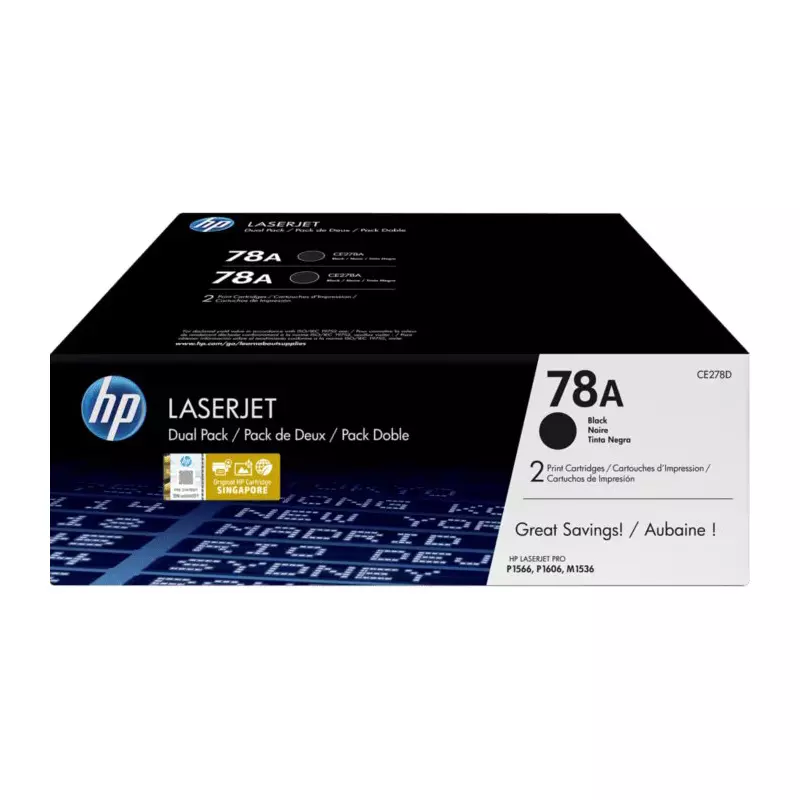 HP 78A Original LaserJet Toner Cartridge Black for M1536, M1537, M1538, M1539, P1566 & P1606