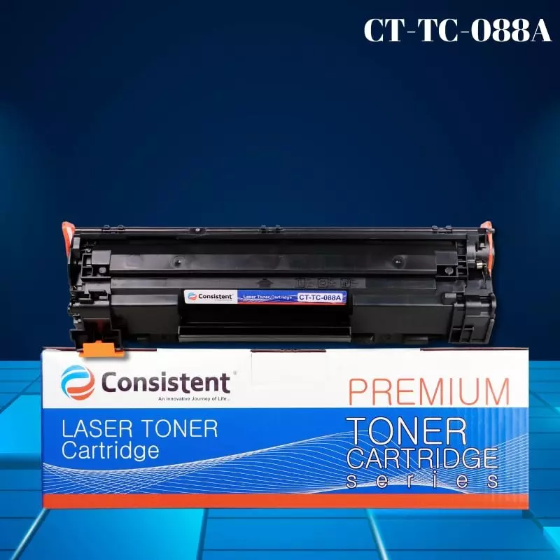 Consistent Laser Toner Cartridge 2000 Page Yield Black Ink for HP Laserjet Printer P1007/P1106/P1108/P1008/M1213nf MFP/M1136 MFP/M126nw MFP/M1218nfs/M128fw MFP/M128fn MFP, CTTC088A
