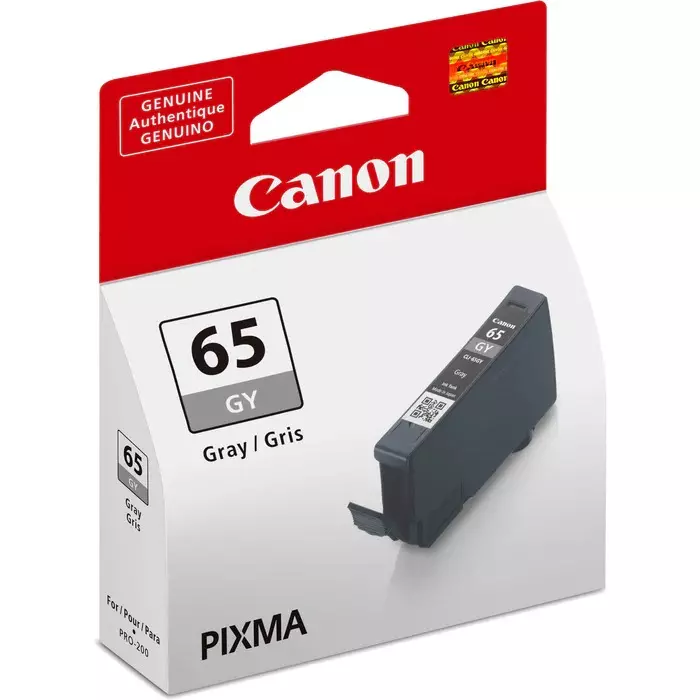 Canon Ink Cartridge Gray Ink Color 12.6 ml Bottle for PRO-200 Models, CLI-65 GY