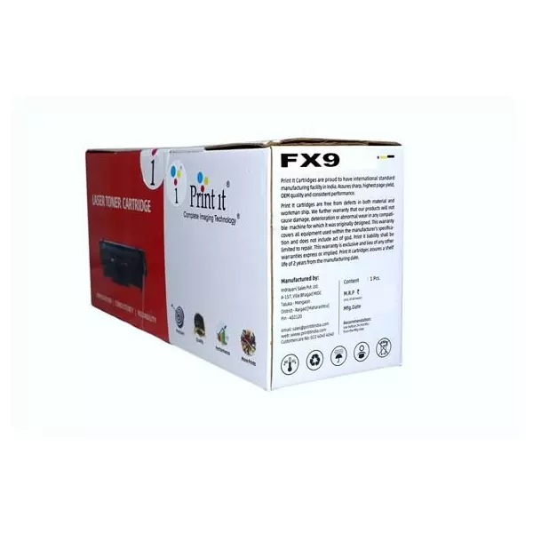 Print it LaserJet Ink Toner Cartridge Plastic Black Ink Color For LBP 2900 Printer, I-Sensys LBP 2900 b Printer, FX9