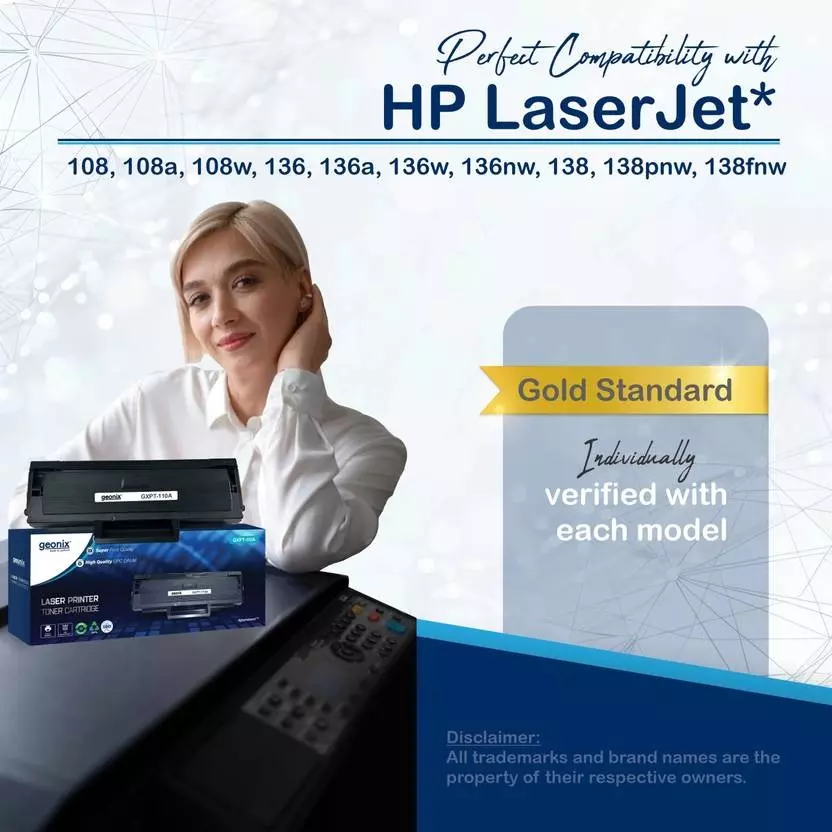 GEONIX GXPT-110A Black Ink Cartridge for HP Printers 108, 108A, 108W, 136, 136A, 136W, 136NW, 138, 138PNW, 138FNW