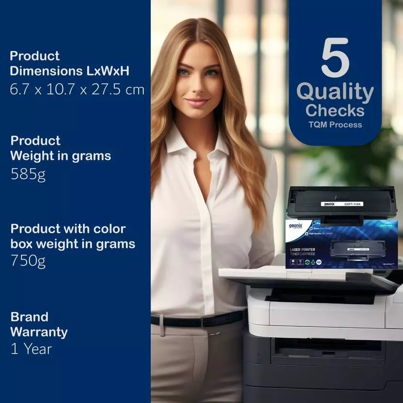 GEONIX GXPT-110A Black Ink Cartridge for HP Printers 108, 108A, 108W, 136, 136A, 136W, 136NW, 138, 138PNW, 138FNW