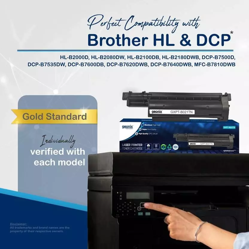 GEONIX B021TN Ink Cartridge Black for Brother Printers HL & DCP 2321D, 2361DN, 2366DW, 2320D, 2541DW, 2520D, MFC2701D