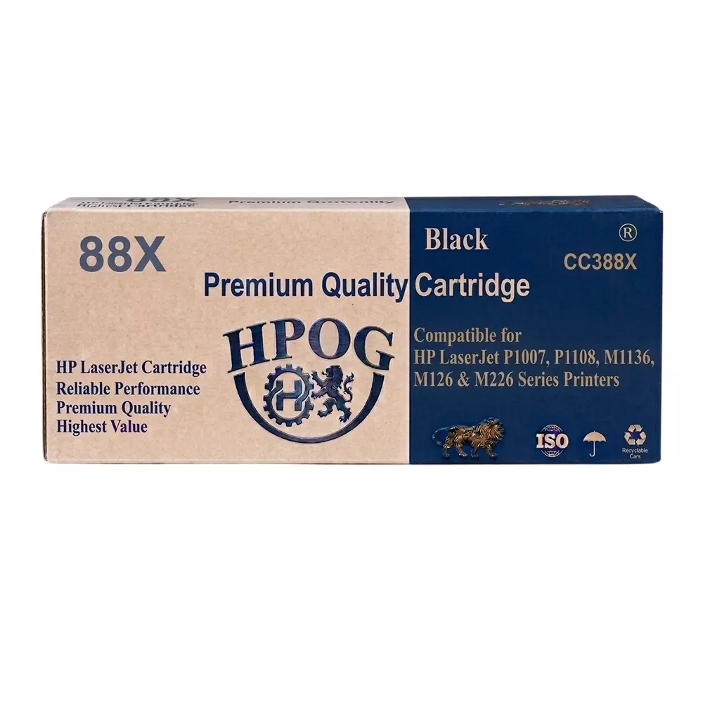 HPOG Toner Catridge Black Ink 2000 Pages Print Capacity for HP LaserJet P1007, P1108, M1136, M126 & M226