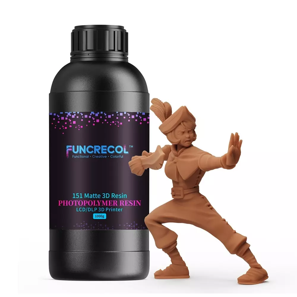 FUNCRECOL 3D Printer Resin Texture Matte Red Wax Like 85D