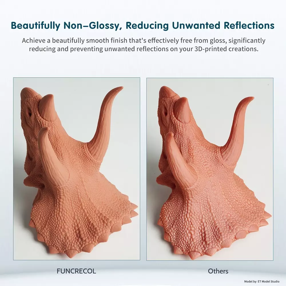 FUNCRECOL 3D Printer Resin Texture Matte Red Wax Like 85D