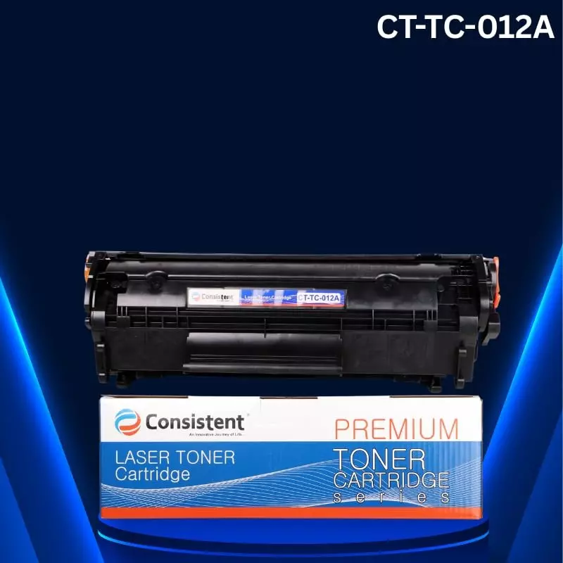 Consistent Laser Toner Cartridge 2000 Page Yield Black Ink for HPLJ- 1010/1012/1015/1018/1020/1022/1022N/3015/3020/3030/3050/3052/3055/M1005/M1005 MFP/M1319F MFP Can- LBP2900/3000, CTTC012A