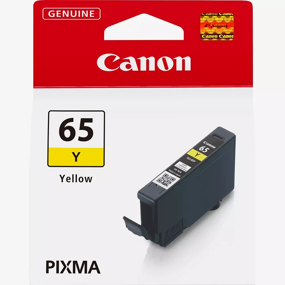 Canon Ink Cartridge Yellow Ink Color 12.6 ml Bottle for PRO-200 Models, CLI-65 Y
