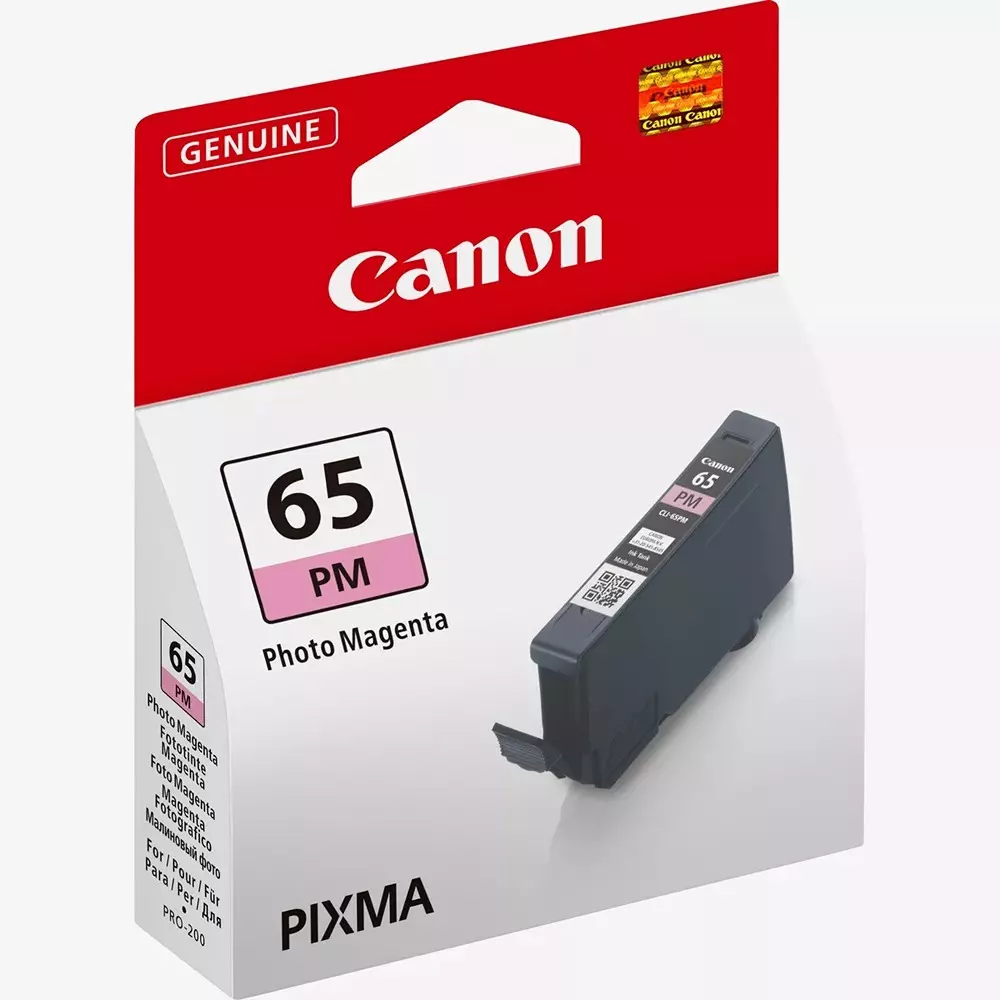 Canon Ink Cartridge Photo Magenta Ink Color 12.6 ml Bottle for PRO-200 Models, CLI-65 PM