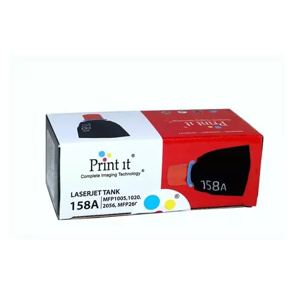 Print it LaserJet Tank Toner Cartridge Plastic Black Ink Color for HP Laserjet MFP 1005, 1020, 2056, MFP 260 Printers, 158A