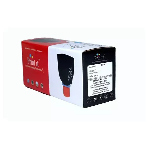 Print it LaserJet Tank Toner Cartridge Plastic Black Ink Color for HP Laserjet MFP 1005, 1020, 2056, MFP 260 Printers, 158A