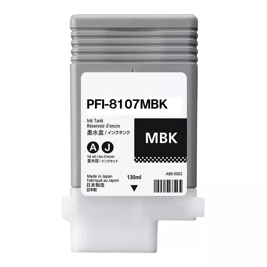 RT PFI-8107 Ink Cartridge Matte Black 130 ml Volume for iPF671, iPF671M, iPF771, iPF771M, iPF681, iPF781, Ipf786