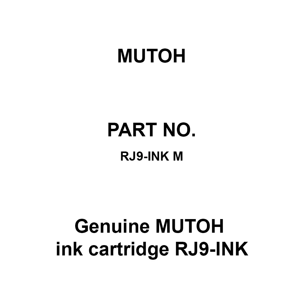 MUTOH Genuine Ink Cartridge RJ9-INK Magenta for RJ-901C/RJ-900C/RJ-901X/RJ-900X, RJ9-INK M