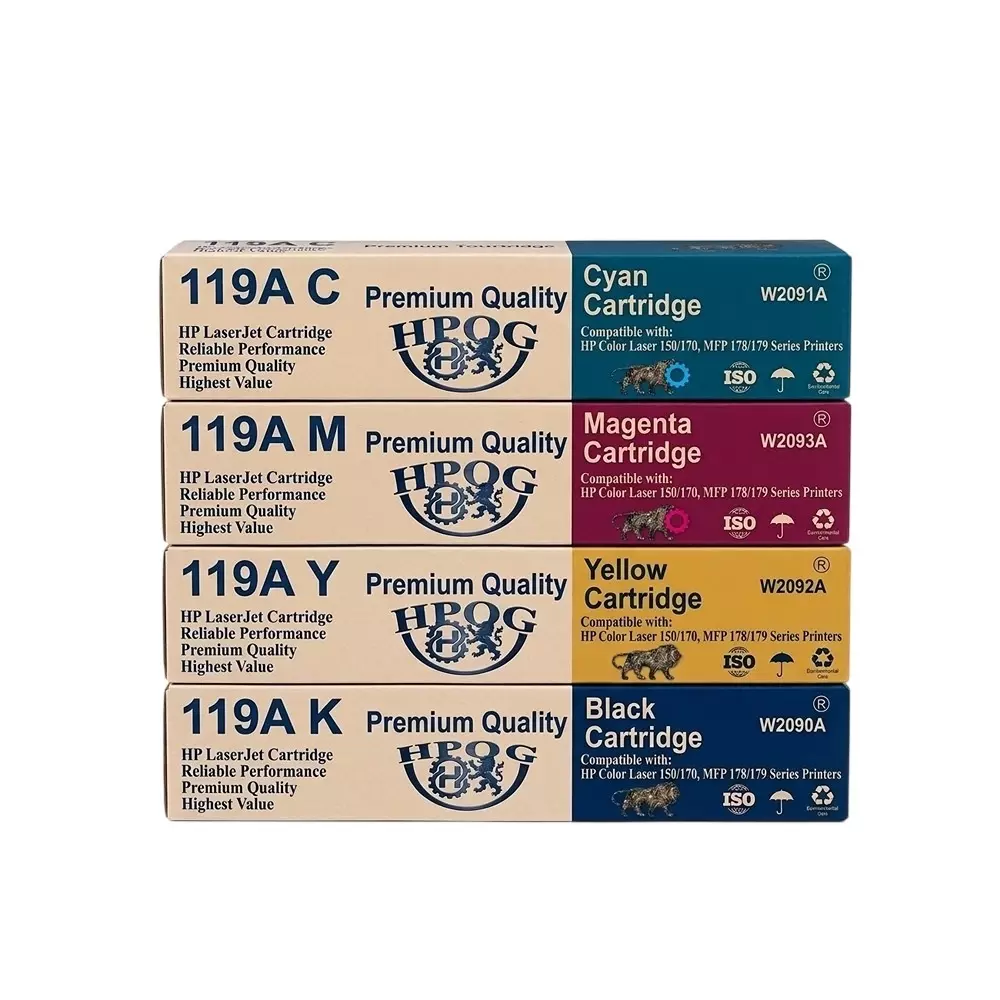 HPOG Toner Catridge Kit Cyan, Magenta, Yellow, Black Ink 3100 Pages Print Capacity for HP Color Laser 150 & MFP 170