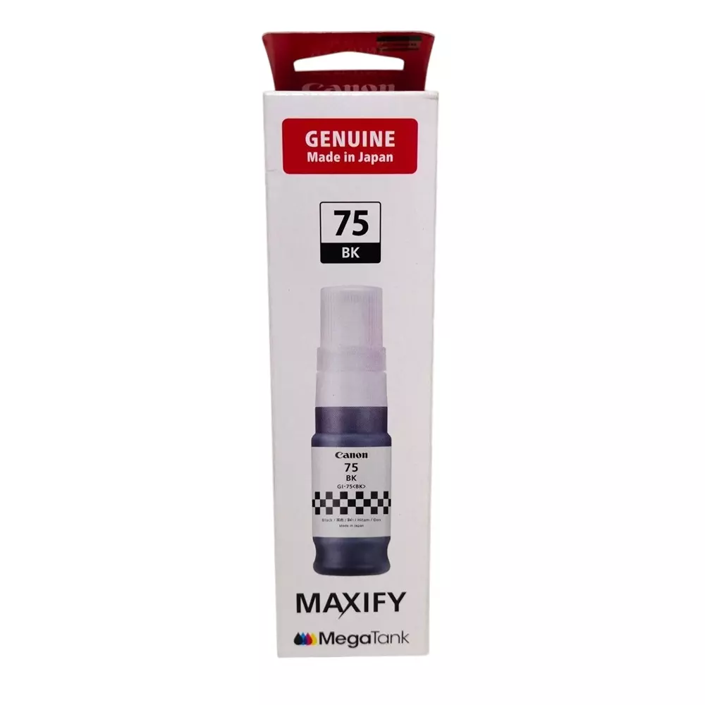 Canon Ink Cartridge Black Ink Color 70 ml Bottle for GX1070, GX2070 Models, GI-75 BK ASA