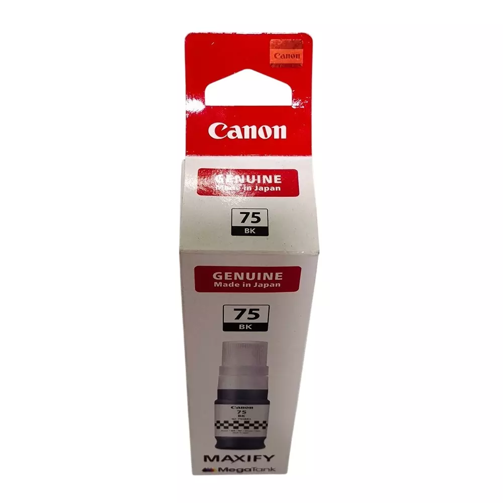 Canon Ink Cartridge Black Ink Color 70 ml Bottle for GX1070, GX2070 Models, GI-75 BK ASA