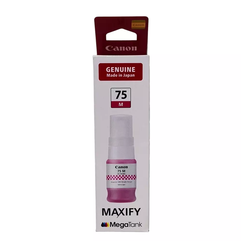 Canon Ink Cartridge Magenta Ink Color 40 ml Bottle for GX1070, GX2070 Models, GI-75 M ASA