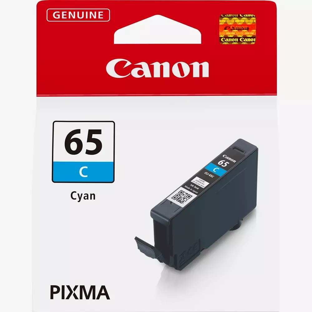 Canon Ink Cartridge Cyan Ink Color 12.6 ml Bottle for PRO-200 Models, CLI-65 C