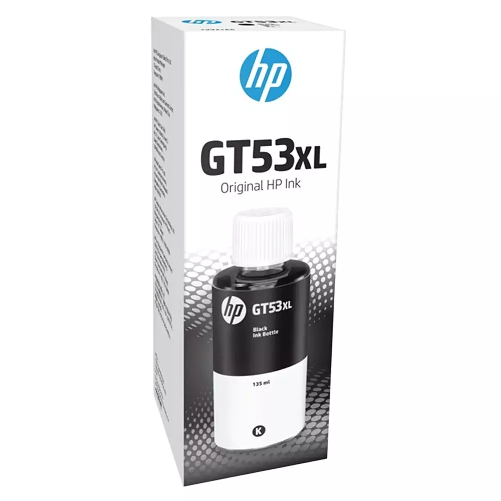 HP Black Ink Bottle 135 ml for Deskjet Gt 5800, Ink Tank 100, 300, 400, Smart Tank 400, 500, 600, 700, 6000, 7000, GT 53XL