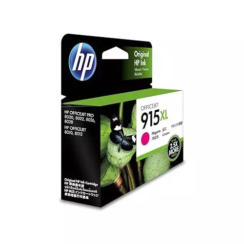 HP 915XL Ink Cartridge Magenta Color Compatible With HP OfficeJet Pro 8020 AiO, 3YM20AA