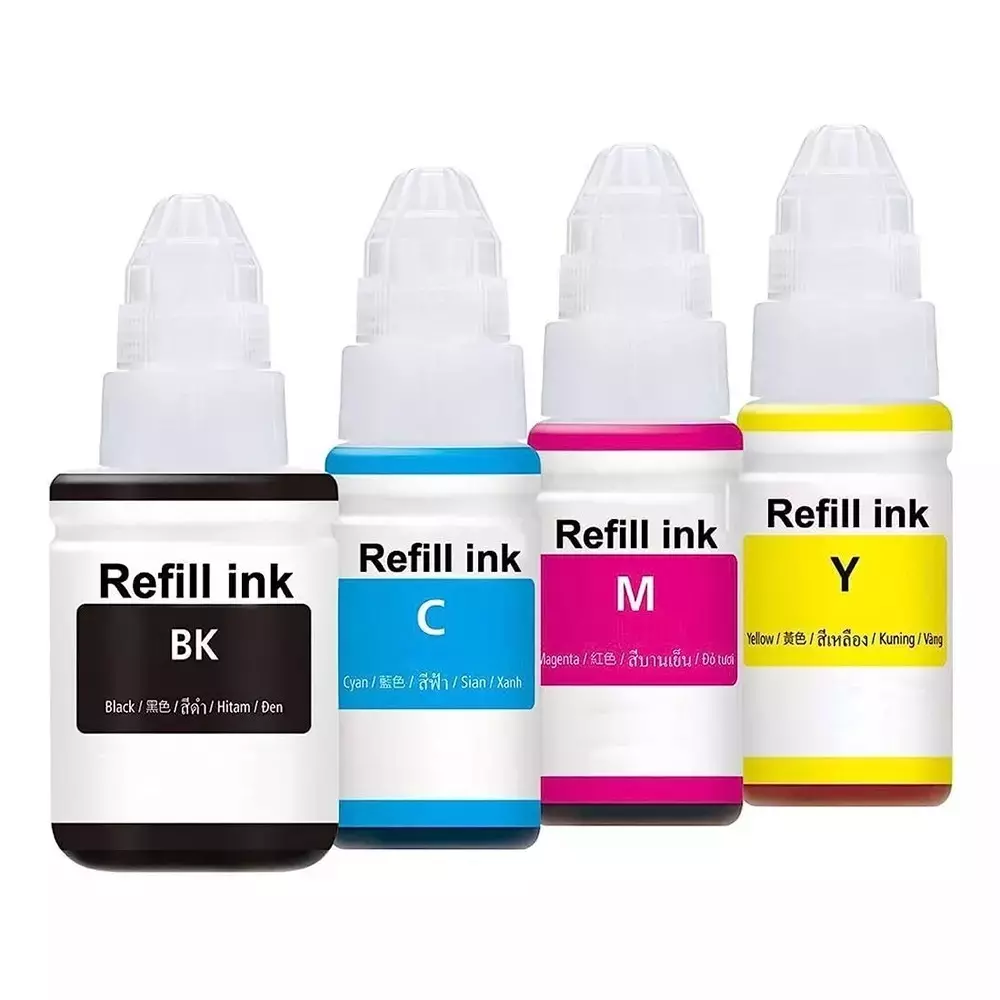 GENERIC GI-790 Ink Bottle Set Black, Cyan, Magenta, Yellow 70 ml Each (Set of 4) x (pack of 5)