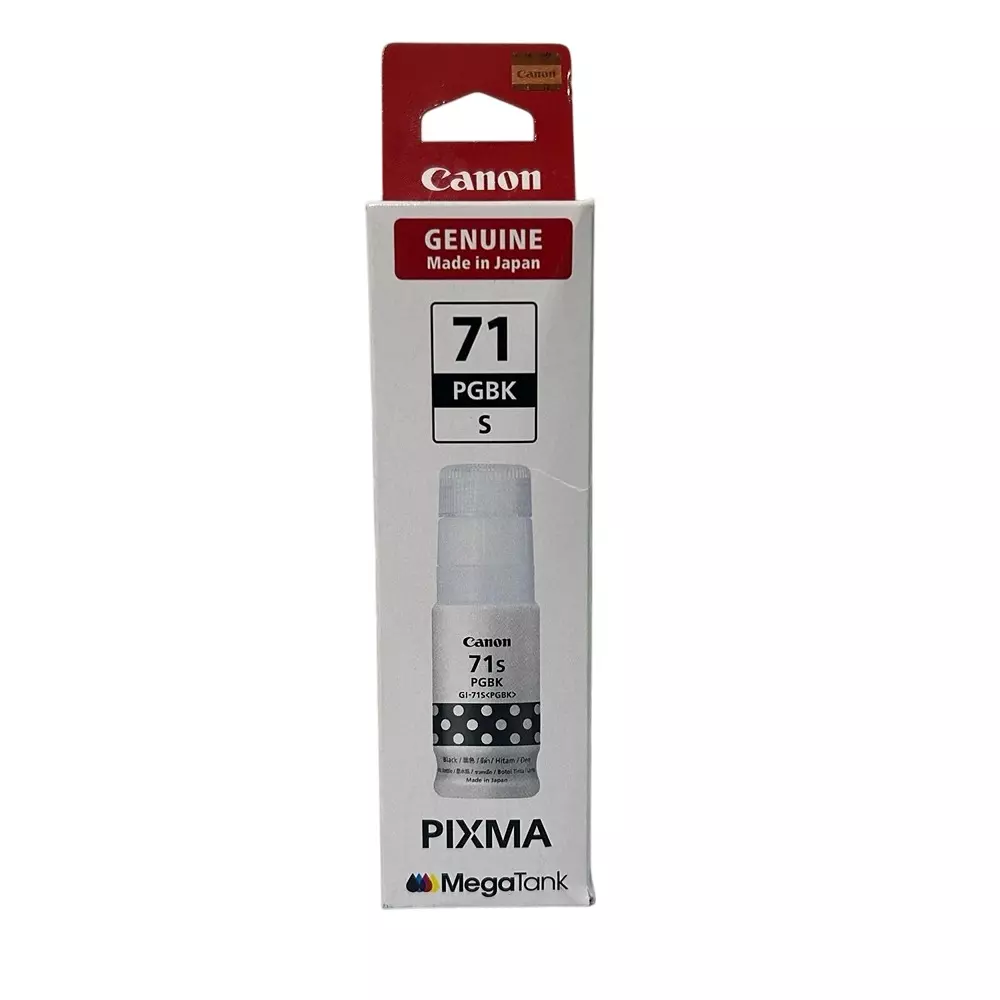 Canon Ink Cartridge Black Ink Color 70 ml Bottle for G1020, 2020, 3020, 2060, 3060, G1737, 2770, 3770, 4770, G1730, G2730, G3730 Models, GI-71S PGBK IN