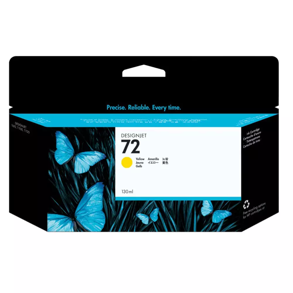 RT 72 Ink Cartridge Yellow 130 ml Volume for T610, T620, T770, T1100, T1200, T1200 HD, T2300 eMFP, T790, T1300