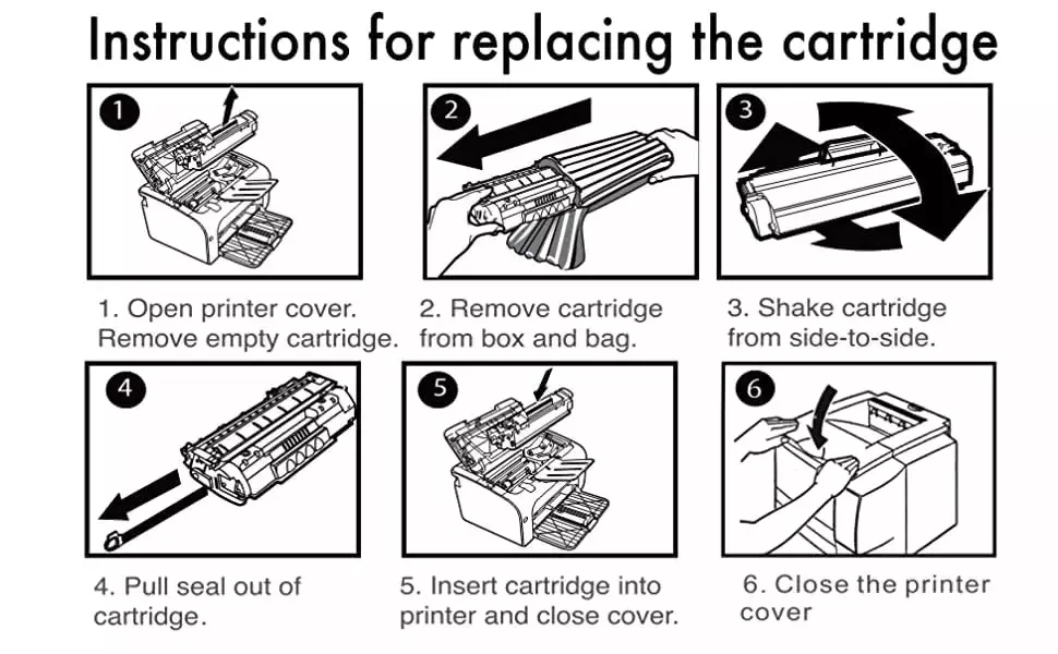 GENERIC 12A Compatible Toner Cartridge Black for HP LaserJet 1010 and 1020 Printer series, HP LaserJet 3015, 3020, 3030, 3050, 3050z, 3052, and 3055 All-in-One Printer series, and HP LaserJet M1005 mfp (Pack of 5)