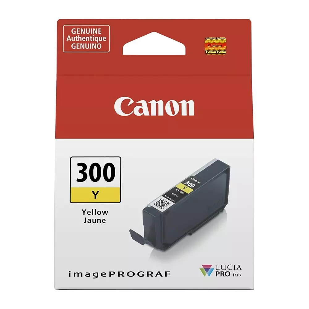 Canon Ink Cartridge Yellow Ink Color 14.4 ml Bottle for PRO-300 Models, PFI-300 Y