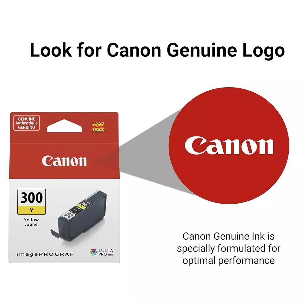 Canon Ink Cartridge Yellow Ink Color 14.4 ml Bottle for PRO-300 Models, PFI-300 Y