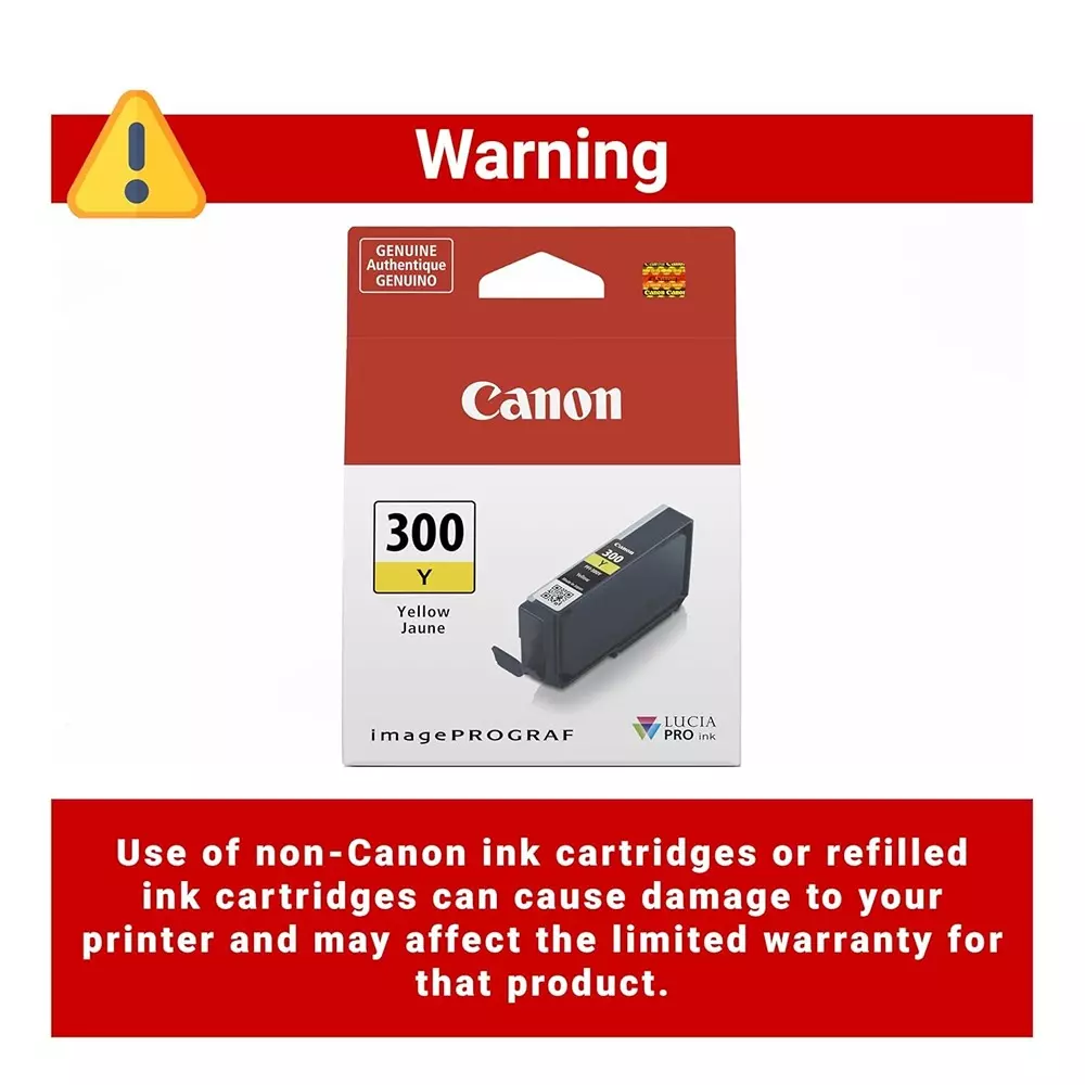 Canon Ink Cartridge Yellow Ink Color 14.4 ml Bottle for PRO-300 Models, PFI-300 Y