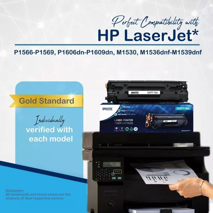 GEONIX 78A Ink Cartridge Black for HP Printers P1566–P1569, P1606DN–P1609DN, M1530, M1536DNF–M1539DNF
