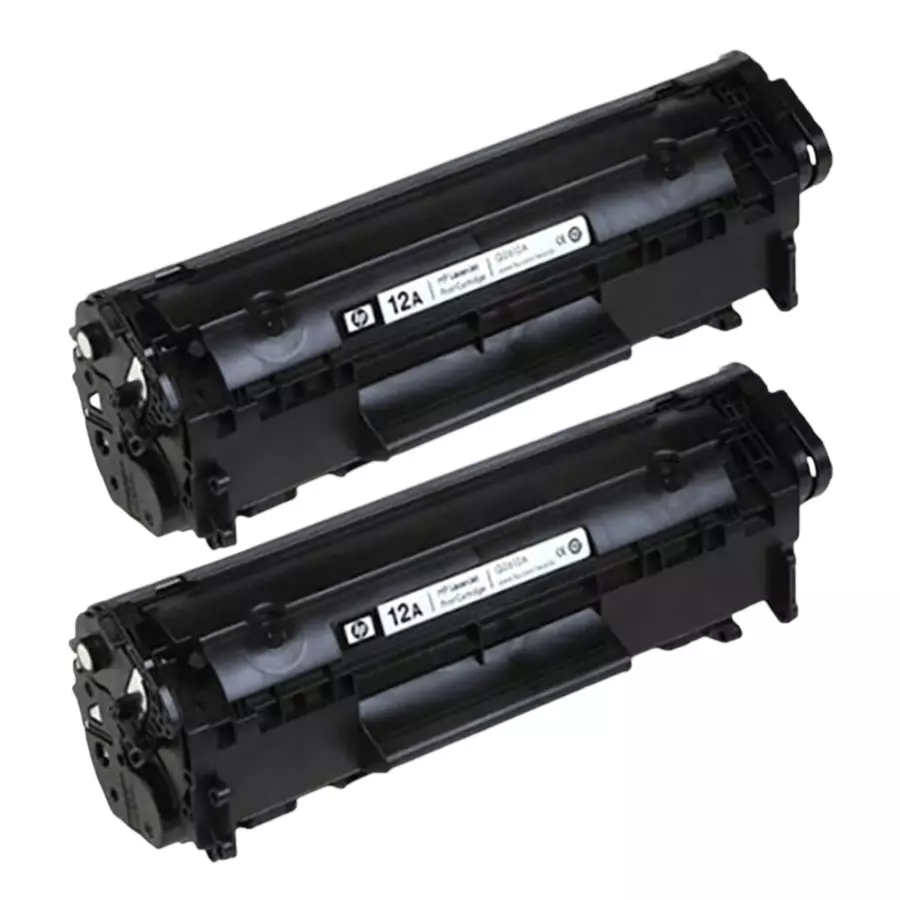 HP 2612A Toner Cartridge Black for HP LaserJet 1010, 1020, 1022, M1005, M1319 Printers (Pack of 2 Pcs)