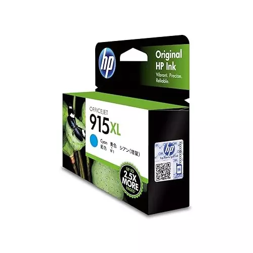 HP 915XL Ink Cartridge Cyan Color Compatible With HP OfficeJet Pro 8020 AiO, 3YM19AA