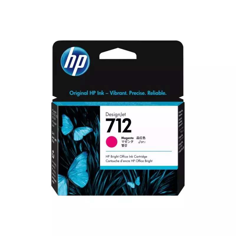 HP 712 Ink Cartridge 29 ml Magenta Color Compatible With HP DesignJet T210, 3ED68A