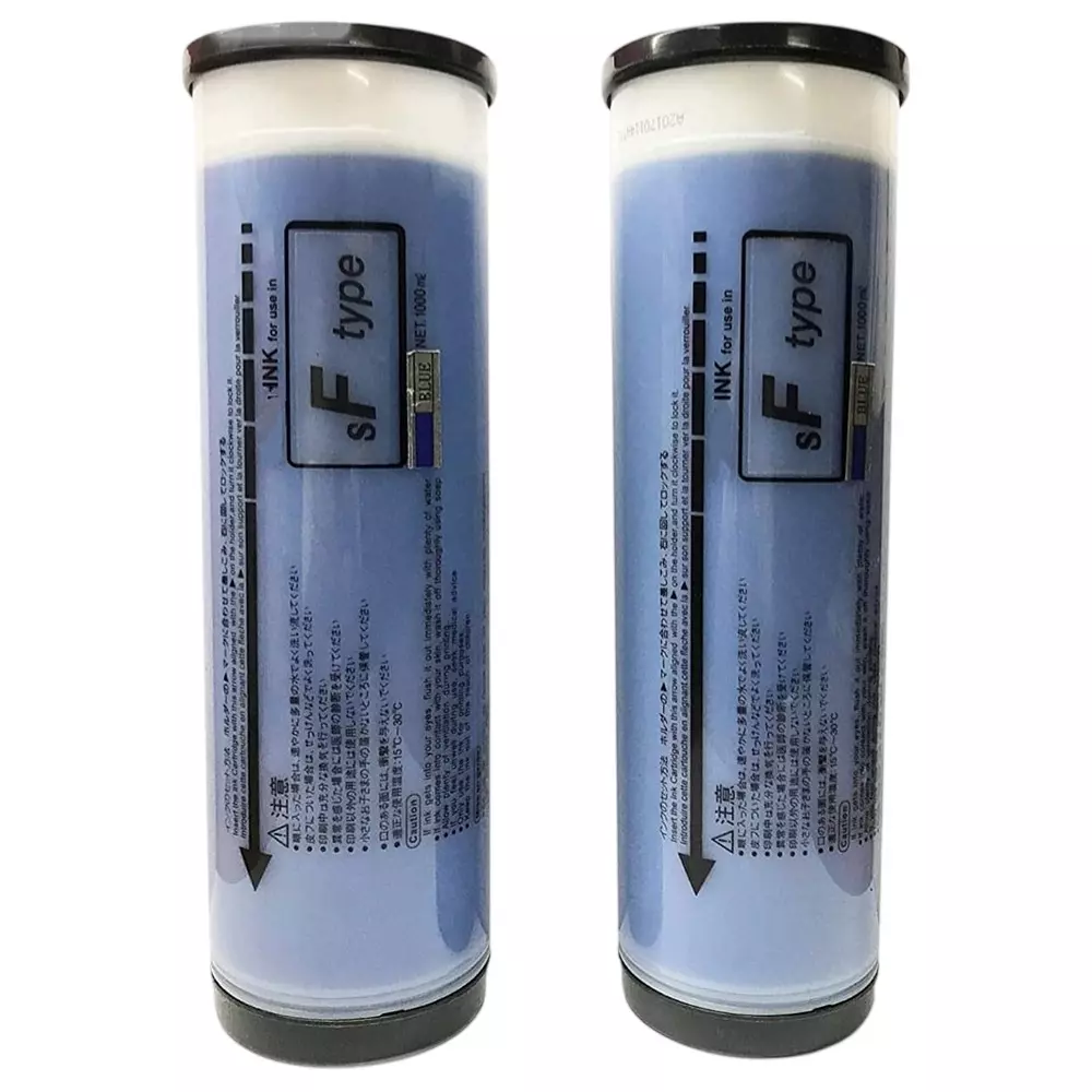 RT S6930 F-Type Ink Bottle Blue for Riso SF5050/5350/5450/5130/5330/5250/5430/5030 (Pack of 2 Pcs)