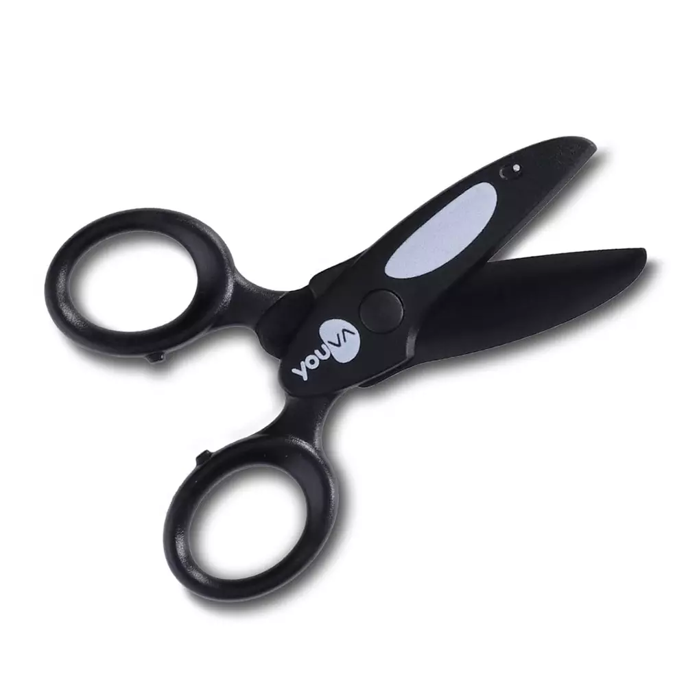 Youva by Navneet Scissors Assorted 3 Shapes Non-Toxic Plastic (Pack of 1), 35251