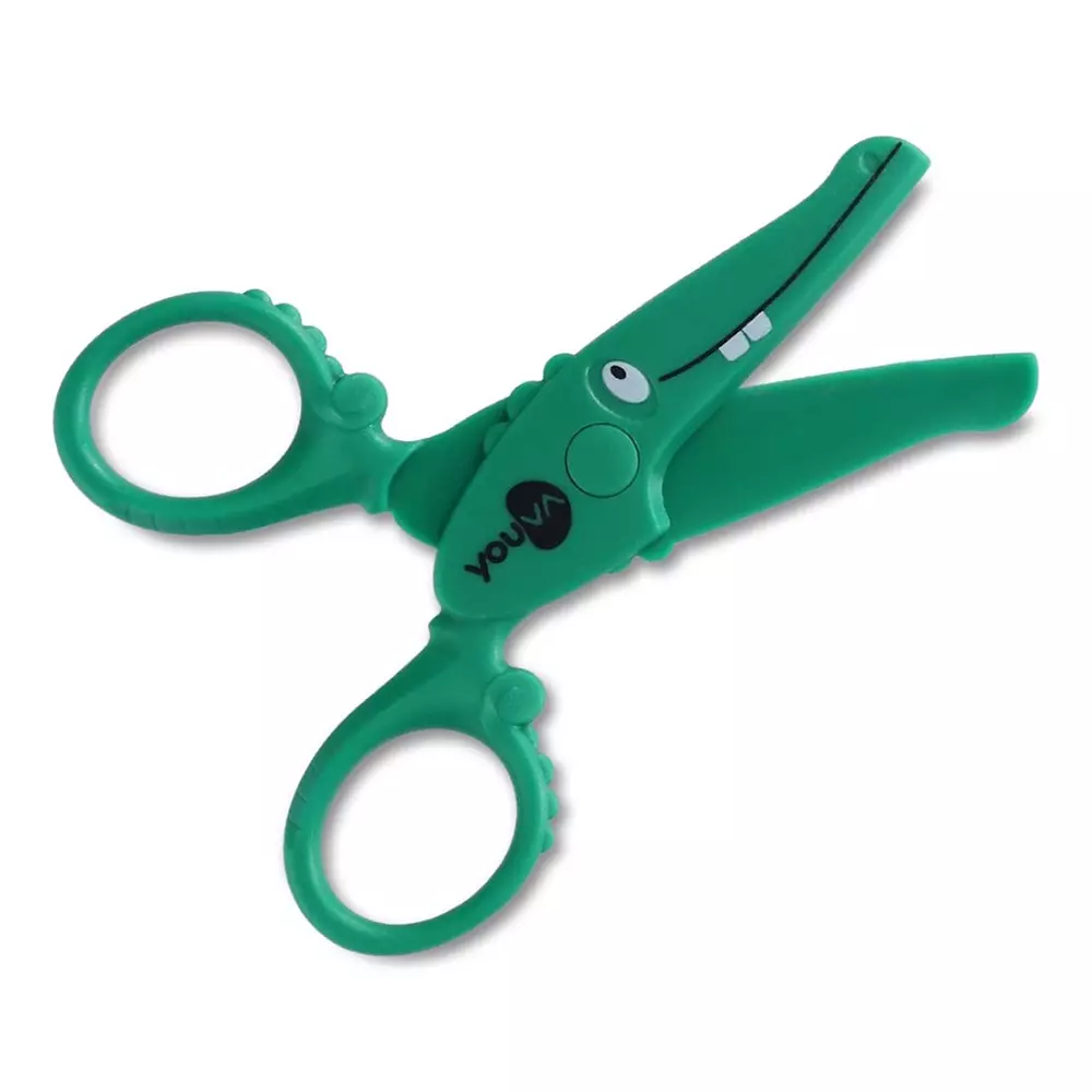 Youva by Navneet Scissors Assorted 3 Shapes Non-Toxic Plastic (Pack of 1), 35251