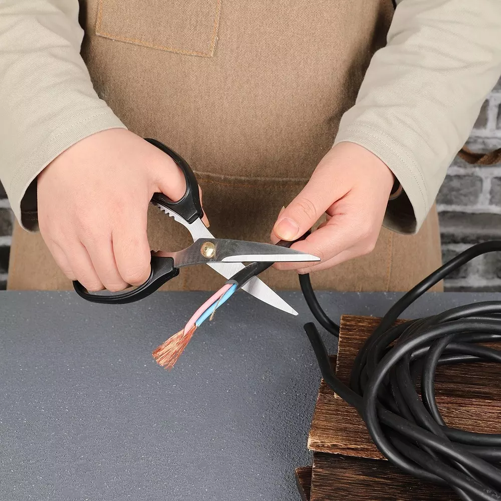 DELI Scissors 8 inch (195 mm), Stainless Steel, EDL2613