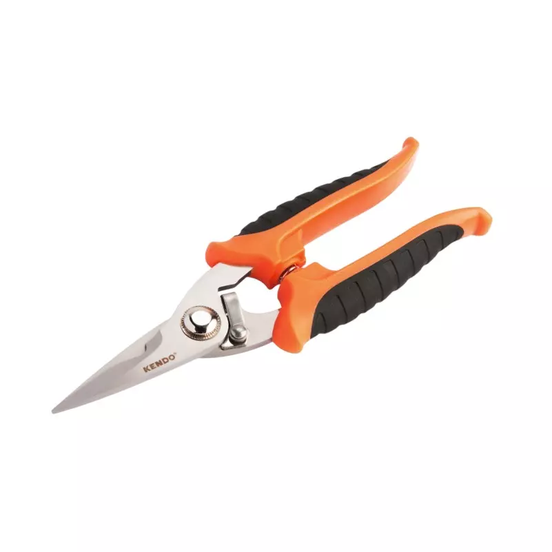 Kendo 180 mm Stainless Steel Blade Muti-Purpose Scissors with Wire Cutting Notch, 30701