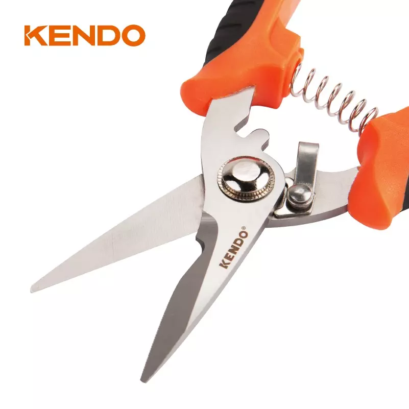 kendo-180-mm-stainless-steel-blade-muti-purpose-scissors-with-wire-cutting-notch-30701