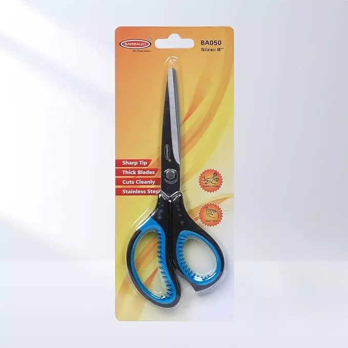 Bambalio Scissor Black & Silver 4.7 Inch (12 cm) Blade Length Plastic & Steel, BA050