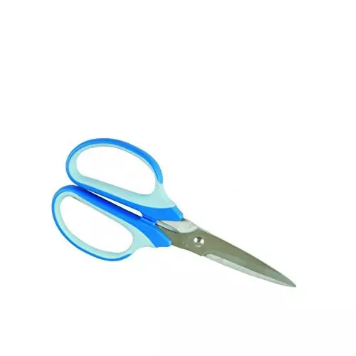 Bambalio Scissor Blue & Silver 7.5 Inch (19 cm) Blade Length Rubber & Steel Rubber Grip, BA053