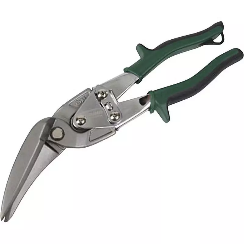 TRUSCO All Purpose Gold Scissor Offset Long Type 270 mm Overall Length, TGH-270FLR