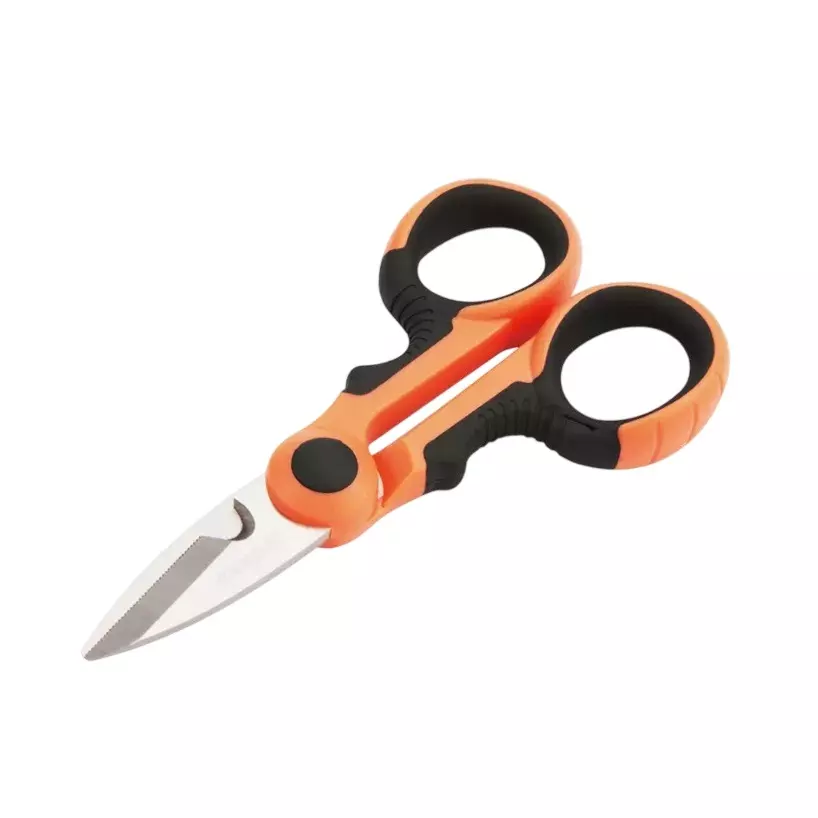 Kendo Electrician Scissor 140 mm (5-1/2 inch) Stainless Steel Blade with Cutting Notch, 30703