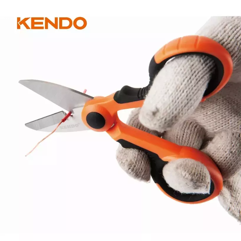 kendo-electrician-scissor-140-mm-5-12-inch-stainless-steel-blade-with-cutting-notch-30703