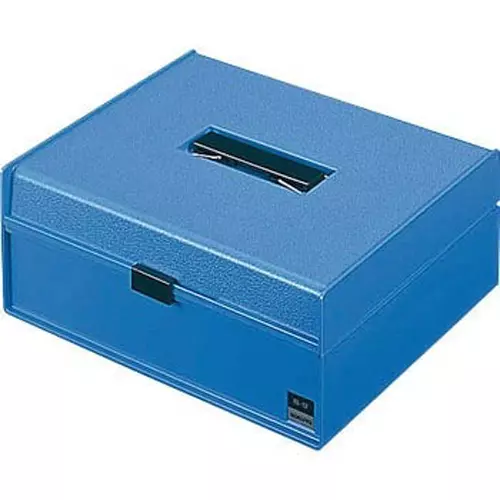 Kokuyo 202x168x86 mm R-ABS Blue Large Plastic Stamp Box, IB-12N