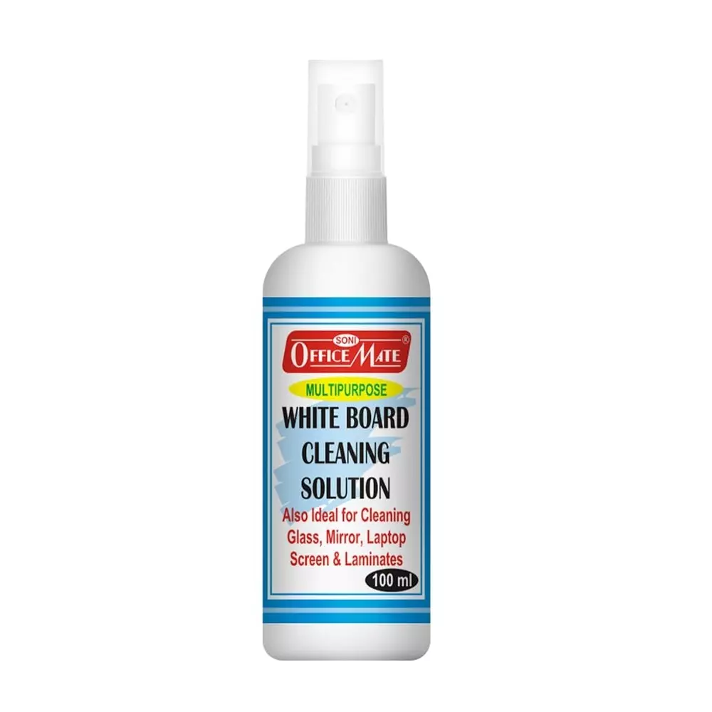 Soni Office Mate 100 ml Whiteboard Cleaning Solution Ecofriendly Powerful Ink Remover Spray Bottle (Pack of 12)