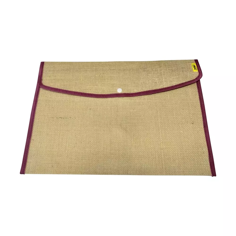 Trio Jute Folder Document Bag FC 21.6x34.3 cm Golden, JB01