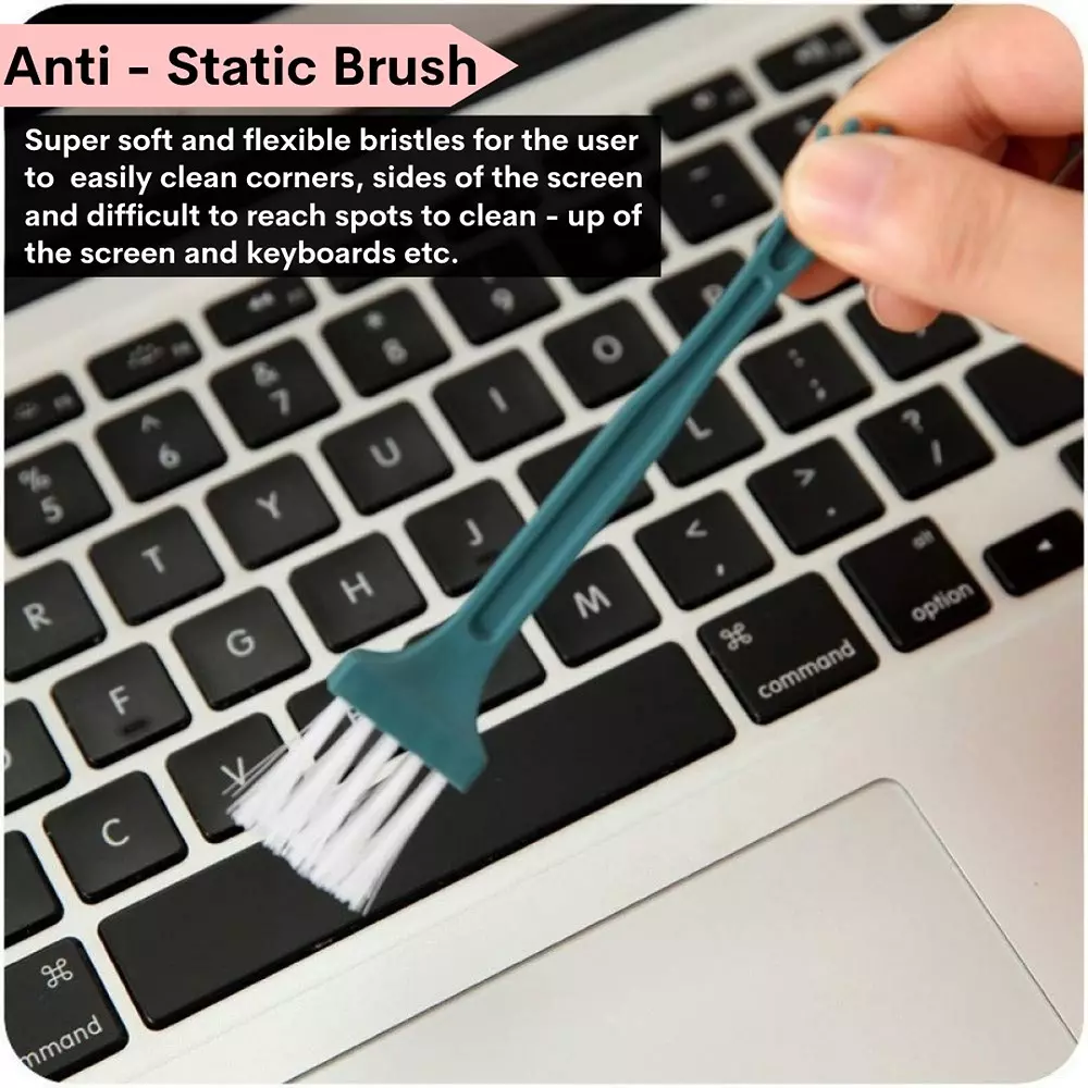 Soni Office Mate Multipurpose Screen Cleaning Kit Contains 100ml Cleaner + Microfiber Cloth + Brush for School, Office & Home